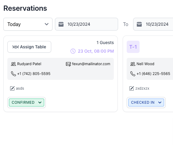 CloudPos Table Reservations